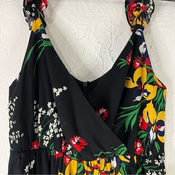 Madewell Ruffle Strap Wrap Dress in Orchid Bouquet Floral Print - Picture 4 of 13